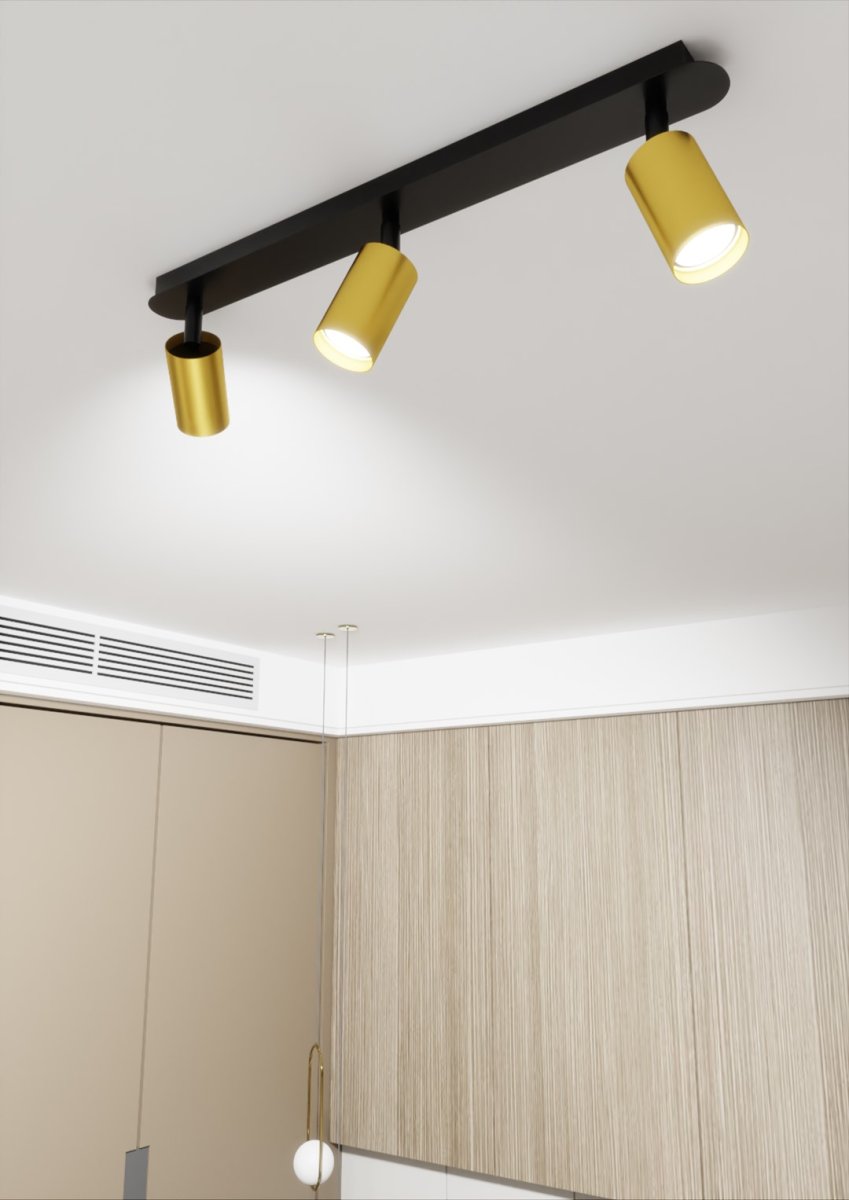 Zen 3 Goud spot Van Emibig Lighting - Door het gerichte licht zijn ze ideaal als extra verlichting boven het aanrecht, in de gang of naast het bed.