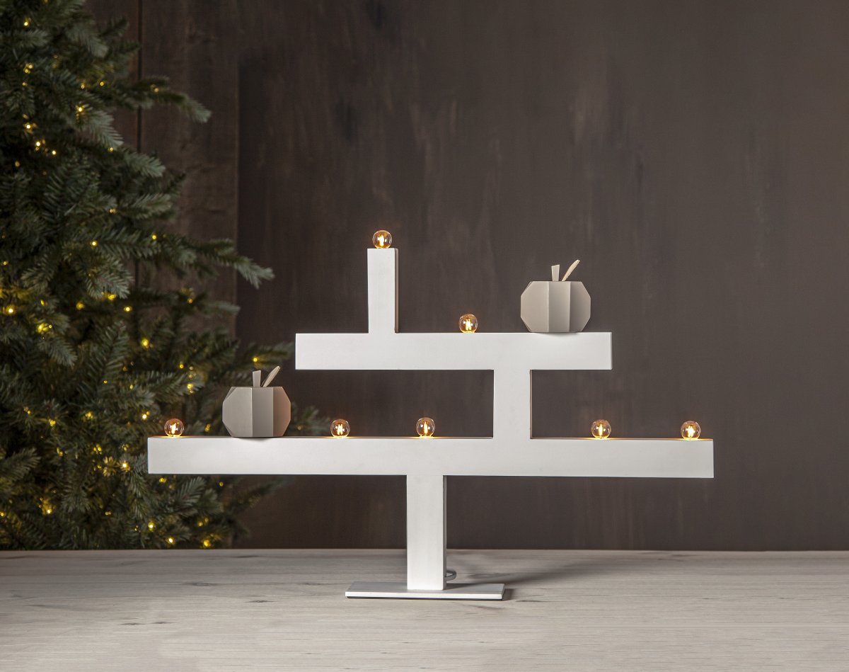 KIVIK Wit Van Star Trading - Plaats de sobere maar elegante kandelaar in een raam of op een tafel.