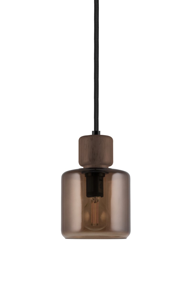 DOT Ø10 Bruin Van Globen Lighting - DOT, ontworpen door Roger Persson, is geïnspireerd op een glazen fles met een decoratief deksel.