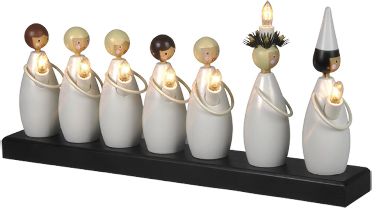 Lucia Choir Wit Van Star Trading - Versier de kandelaar voor de advent en Sinterklaas.