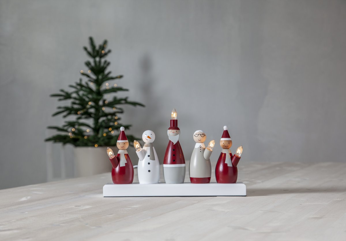 Santa Family Multifunctioneel Van Star Trading - De kandelaar is met de hand gemerkt, waardoor er verschillen en markeringen kunnen ontstaan die niet te vermijden zijn.