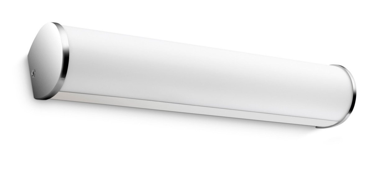  Fit 33cm Chroom badkamerlamp Van Philips - De synthetische lichtdiffuser verspreidt een prachtig, warmwit LED-licht in de badkamer.