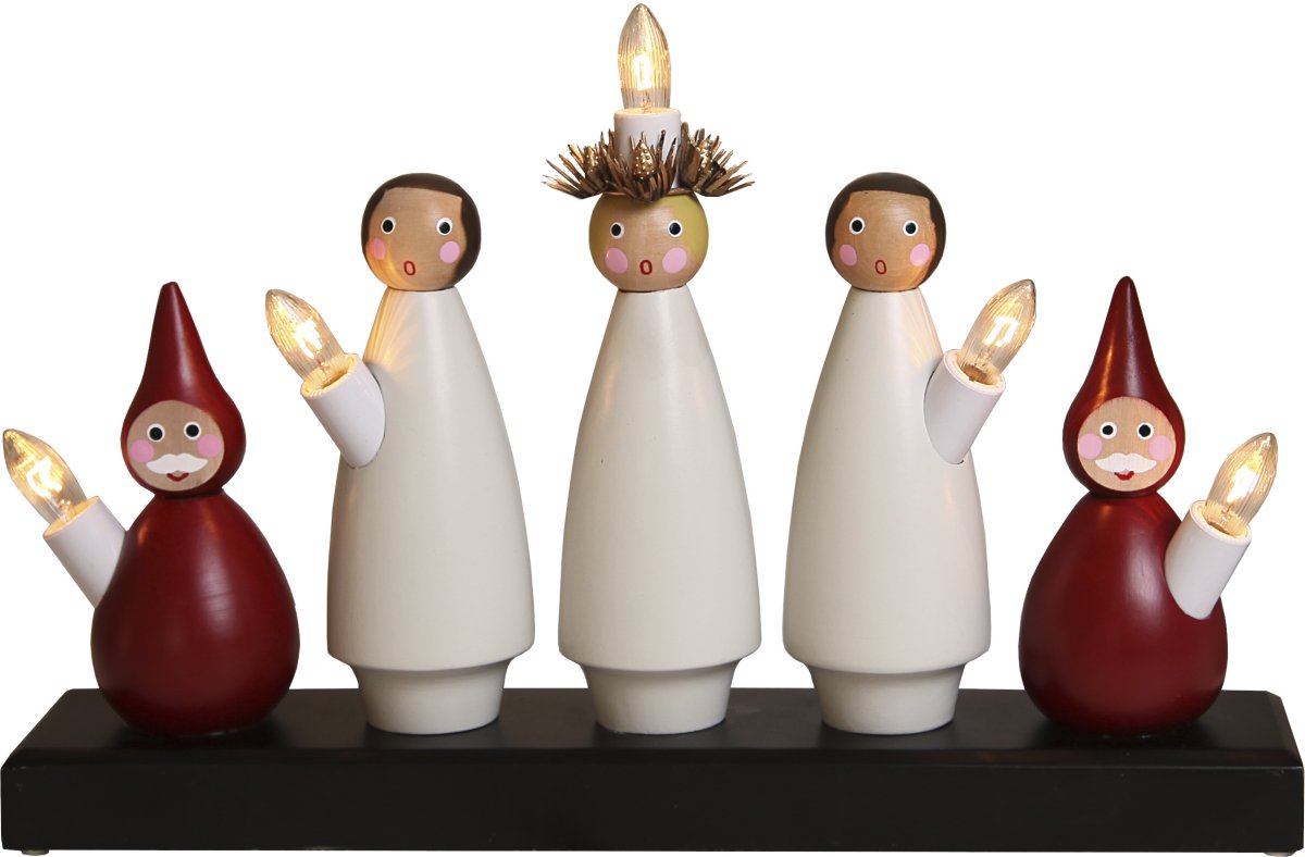 Lucia Choir Multifunctioneel Van Star Trading - De kandelaar is met de hand gemerkt, waardoor er verschillen en markeringen kunnen ontstaan die niet te vermijden zijn.
