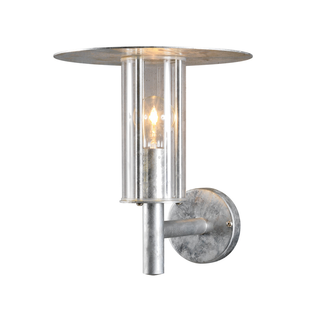 Mode Gegalvaniseerd staal buitenlamp Van Konstsmide - Een perfecte combinatie van functionaliteit en esthetiek die uw gevel een tijdloze en industriële uitstraling geeft.