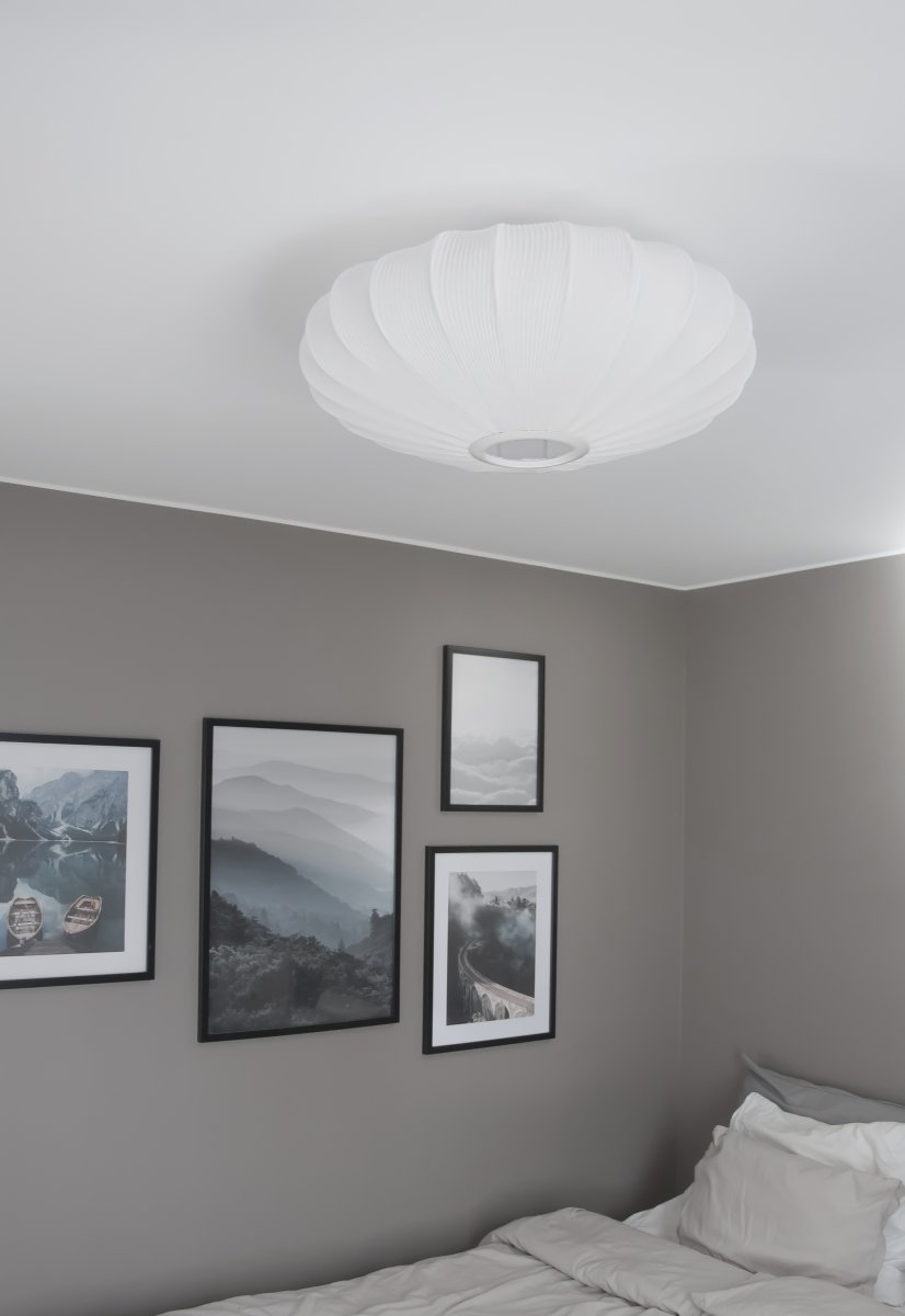 Mamsell Ø55 Wit plafondlamp Van Aneta Lighting - Mamsell is een stijlvolle plafondlamp die met zijn zachte vorm bijvoorbeeld goed in slaapkamers past.
