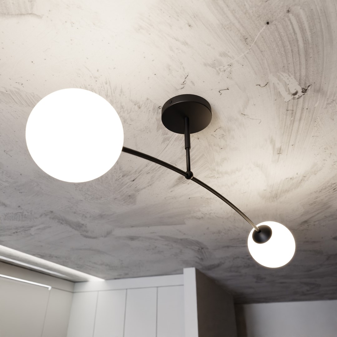 Pregos 60cm Zwart plafondlamp Van Emibig Lighting - Ze zijn het meest opvallend boven een tafel of kookeiland, waardoor de kamer een unieke sfeer krijgt.