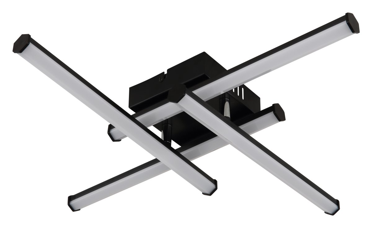Kirina 50cm Zwart plafondlamp Van Globo Lighting - Kirina adderar moderna stil till rummet med dess innovativa, kvadratiska design.