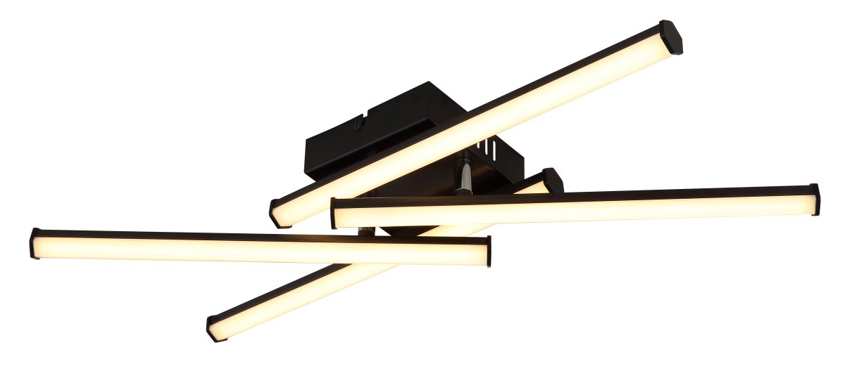 Kirina 50cm Zwart plafondlamp Van Globo Lighting - Kirina adderar moderna stil till rummet med dess innovativa, kvadratiska design.
