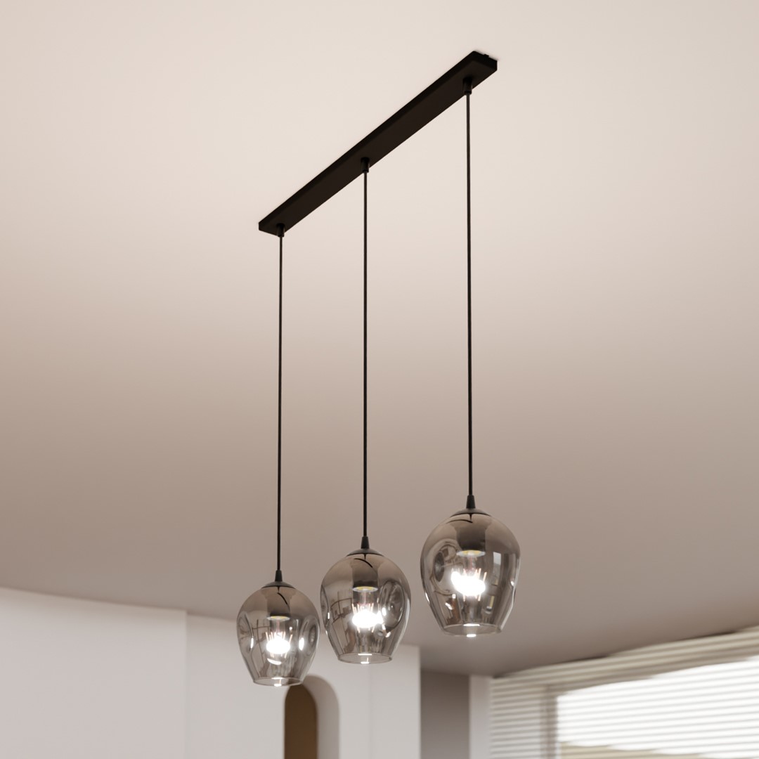 Istar 70cm Rookkleurig hanglamp Van Emibig Lighting - De minimalistische stijl is in lijn met de laatste trends, maar behoudt toch een tijdloze elegantie.