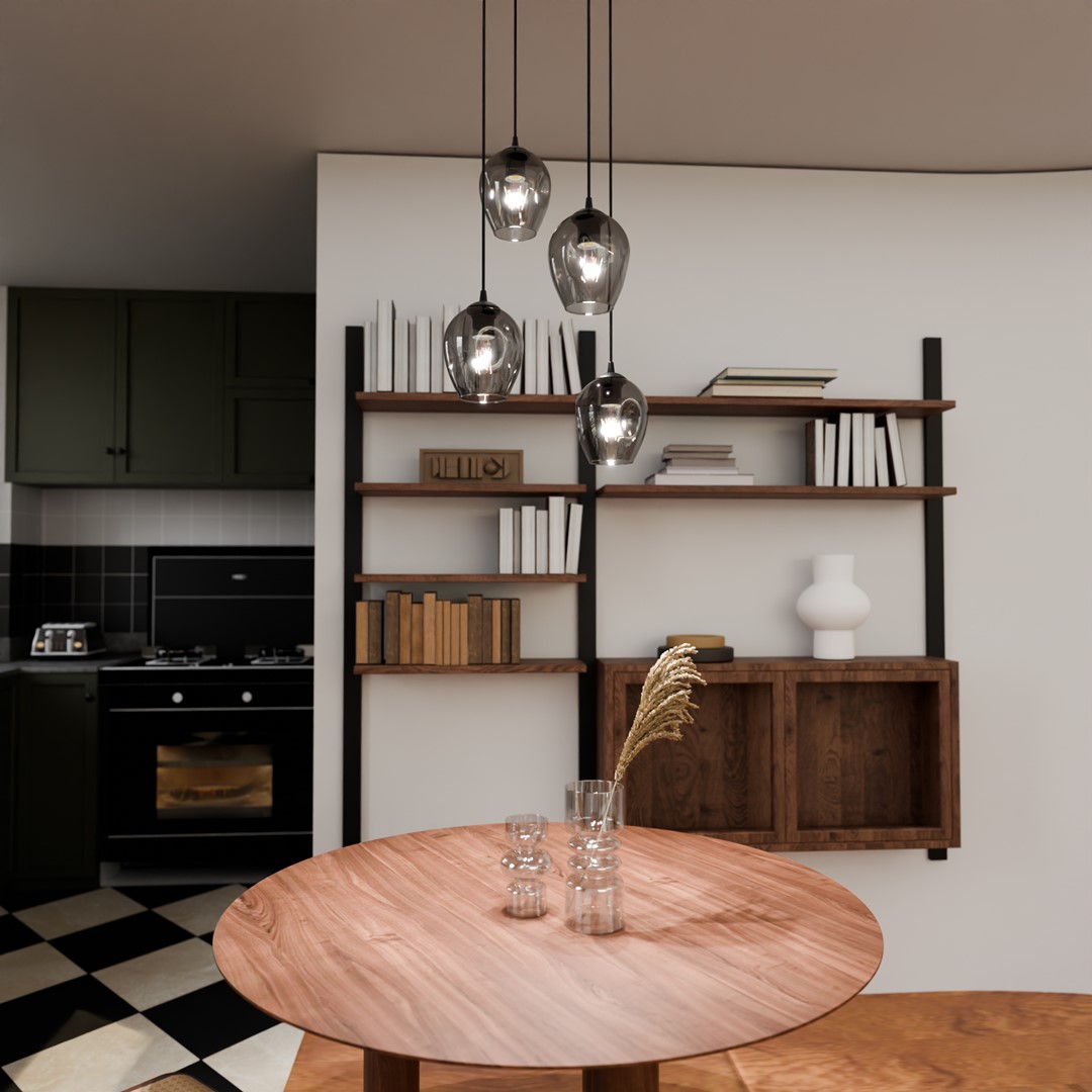 Istar Premium Ø40 Rookkleurig hanglamp Van Emibig Lighting - De minimalistische stijl is in lijn met de laatste trends, maar behoudt toch een tijdloze elegantie.