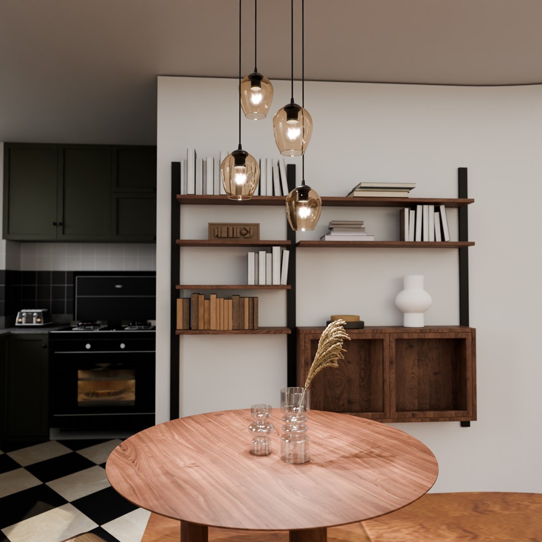 Istar Premium Ø40 Amber hanglamp Van Emibig Lighting - De minimalistische stijl is in lijn met de laatste trends, maar behoudt toch een tijdloze elegantie.