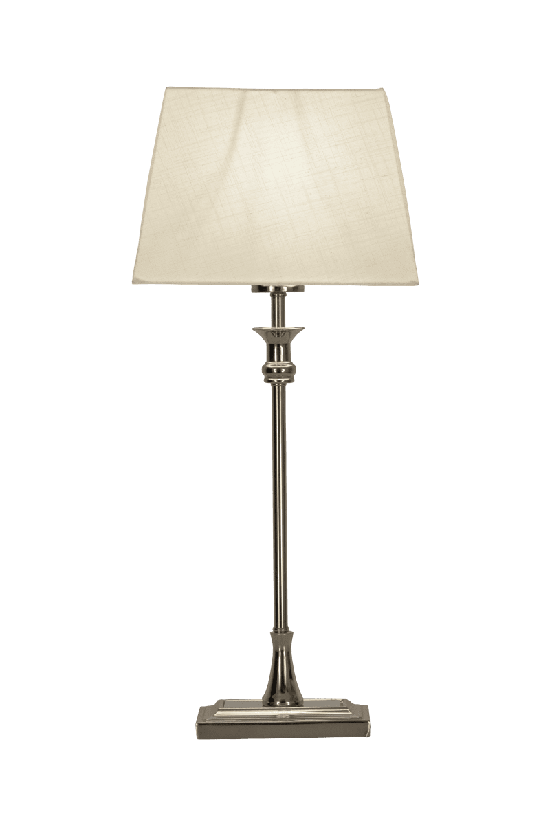 Anette 55cm Zilver tafellamp Van Aneta Lighting - Creëer een elegante sfeer in uw huis met deze stijlvolle tafellamp.