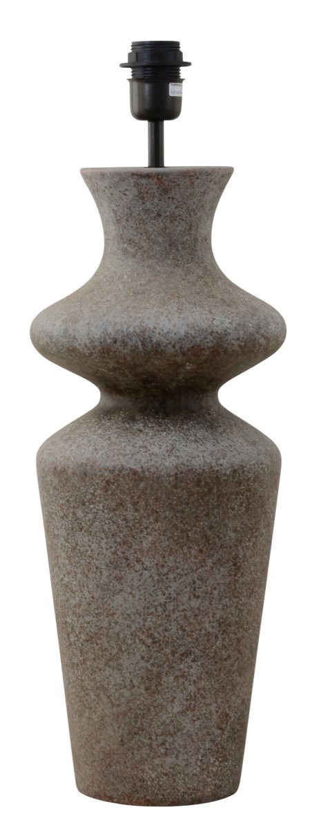  Belladonna 60cm Grå lampenvoet Van Hallbergs - Denna dekorativa lampfot i keramik har en mjukt formad silhuett som ger ett elegant och organiskt uttryck.