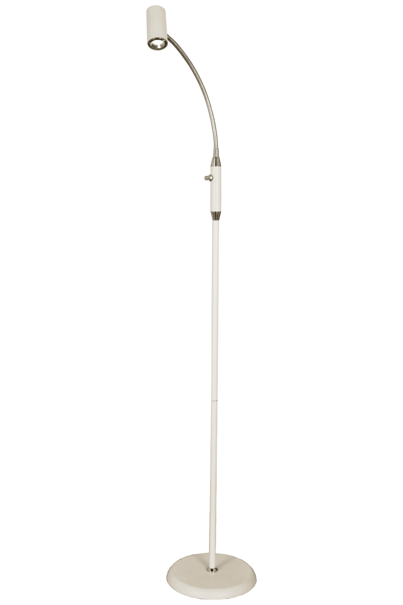 Gusto Wit vloerlamp Van Aneta Lighting - en uit met een dimmer aan; de lamp.