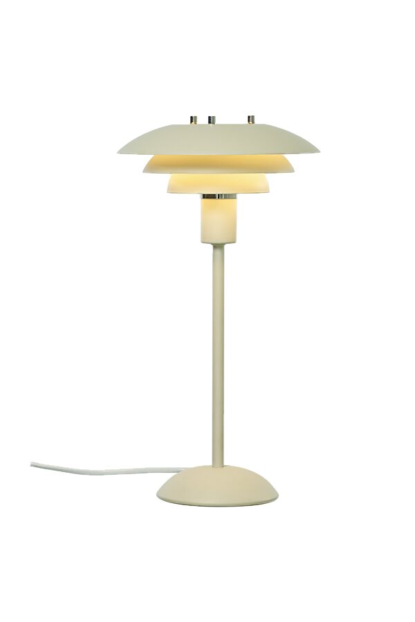 Epsilon 37cm Beige tafellamp Van Aneta Lighting - Door het kleine scherm is het bijvoorbeeld geschikt voor in een etalage of op een plank.