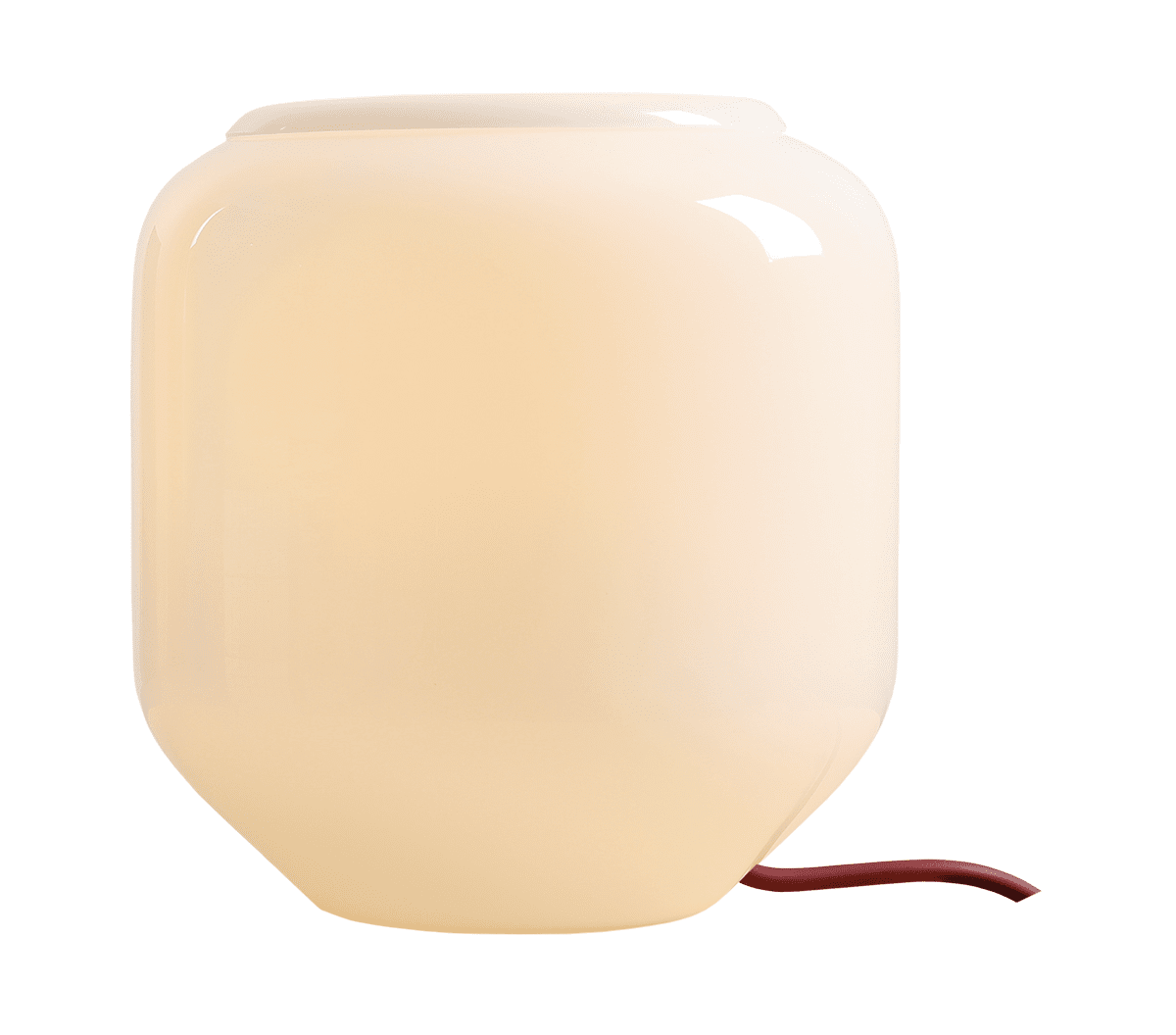 Flask 18cm Wit/rood tafellamp Van Artera - De kersenrode kabel is een mooi kleurrijk detail dat de lamp een harmonieuze en speelse uitstraling geeft.
