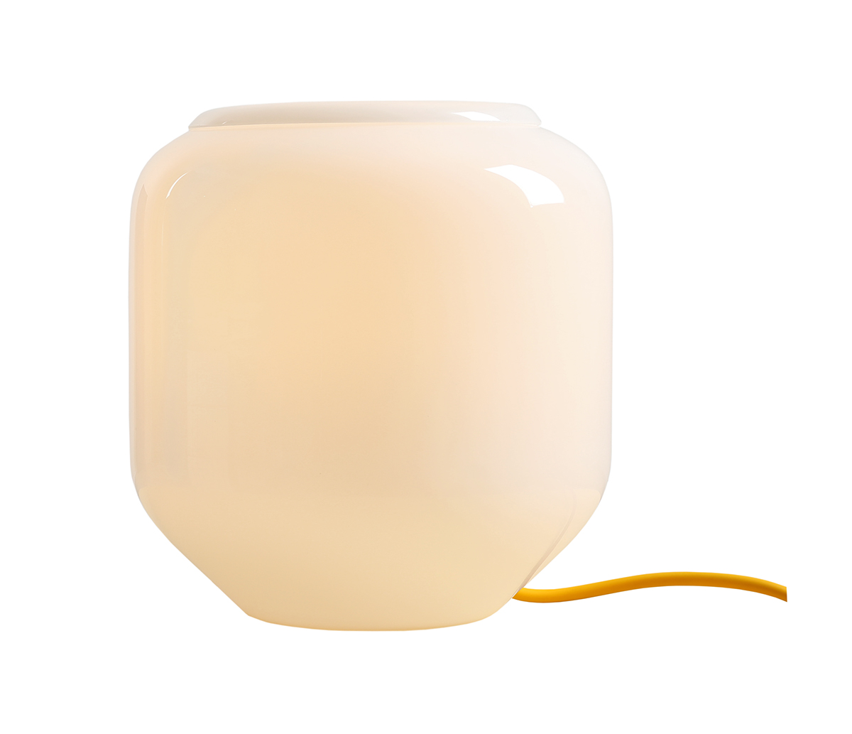 Flask 18cm Wit/geel tafellamp Van Artera - De gele kabel is een mooi kleurrijk detail dat de lamp een harmonieuze en speelse uitstraling geeft.