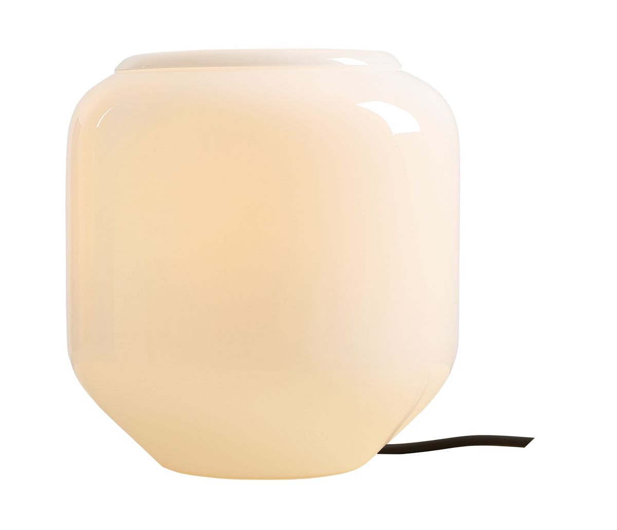 Flask 18cm Wit/zwart tafellamp Van Artera - De zwarte kabel vormt een mooi kleurcontrast en geeft de lamp een harmonieuze en speelse uitstraling.