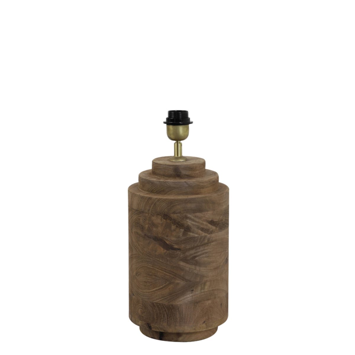 Racco 43cm Hout lampenvoet Van Light & Living - Gemaakt van prachtig donker hout met een natuurlijke afwerking, creëert deze lampenvoet een warme en aardse sfeer in uw huis.