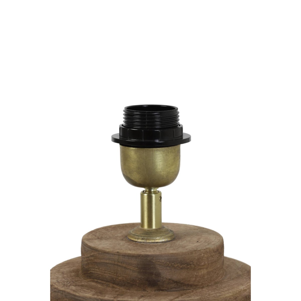 Racco 43cm Hout lampenvoet Van Light & Living - Gemaakt van prachtig donker hout met een natuurlijke afwerking, creëert deze lampenvoet een warme en aardse sfeer in uw huis.