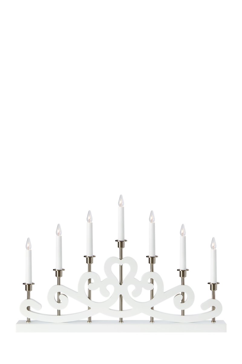 Nightfall Wit Van Markslöjd - Nightfall is een witte houten kandelaar met een romantische uitstraling.