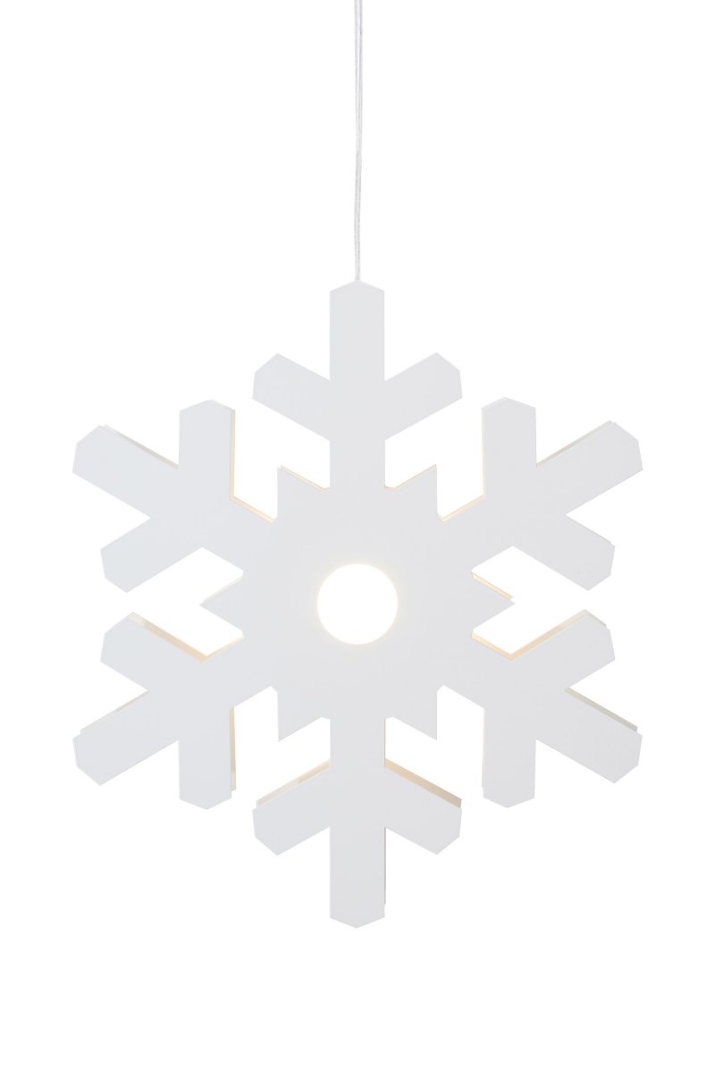 Origo Ø37 Wit Van Markslöjd - De Origo-ster, in de vorm van een sneeuwvlok, heeft een stijlvol en modern design in wit metaal en zorgt voor een gezellige sfeer in huis.