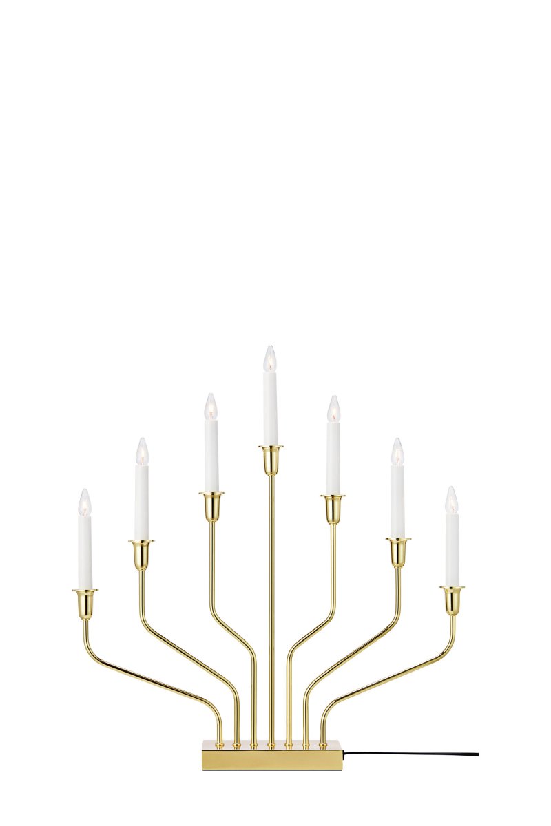 Brosa XL Messing Van Markslöjd - Wordt geleverd met een snoer van 2 meter, een aan/uit-schakelaar en een stekker.