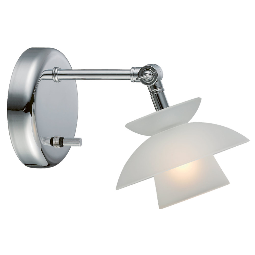 Dallas Chroom leeslamp Van Halo Design - De muurbeugel is voorzien van een aan/uit-schakelaar met ingebouwde dimmer, waarmee u de helderheid volledig kunt regelen.