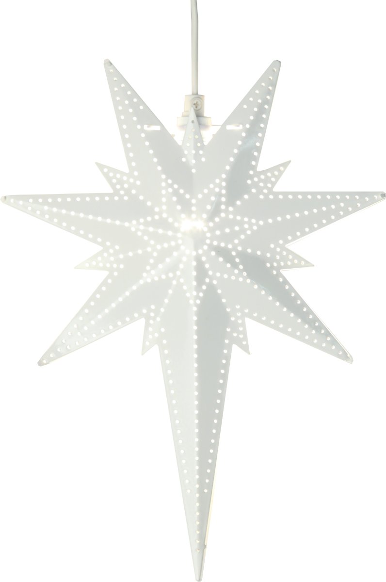 Betlehem 35cm Wit Van Star Trading - Mooie witte metalen ster voor binnen.