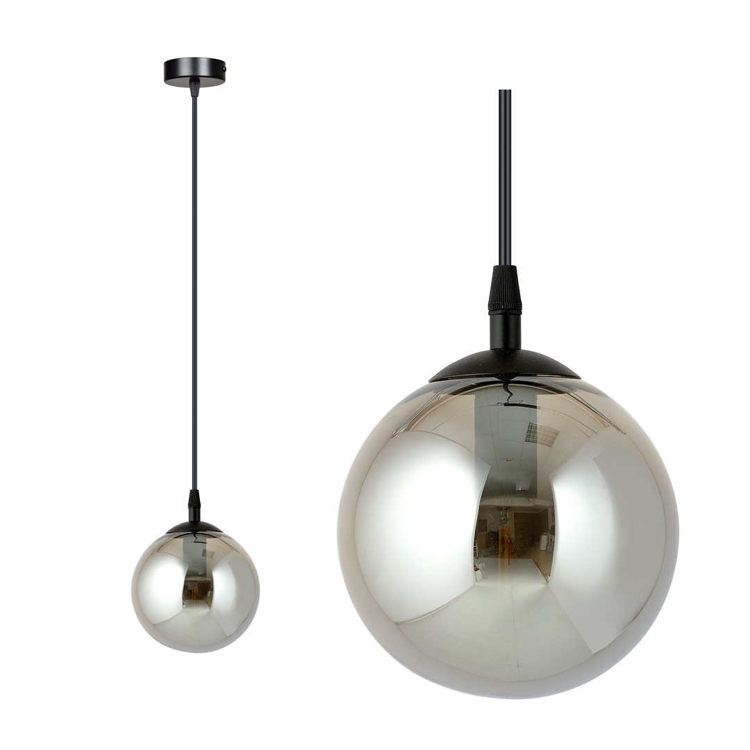 Cosmo Ø12 Rookkleurig hanglamp Van Emibig Lighting - Het is perfect voor hoge ruimtes, omdat het het moderne karakter ervan benadrukt en tegelijkertijd voor een mooie verlichting zorgt.
