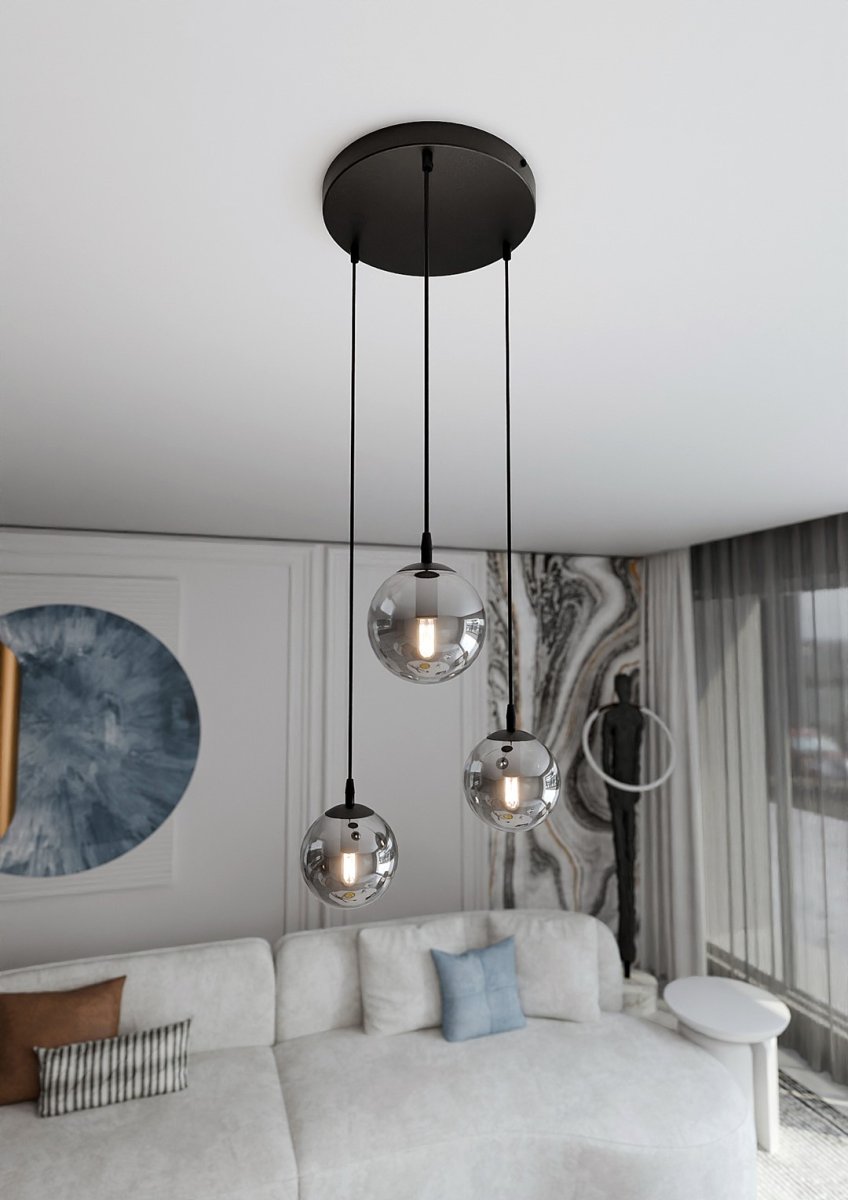 Cosmo Premium Ø40 Rookkleurig hanglamp Van Emibig Lighting - De minimalistische stijl past bij de laatste trends, maar behoudt toch een tijdloze elegantie.