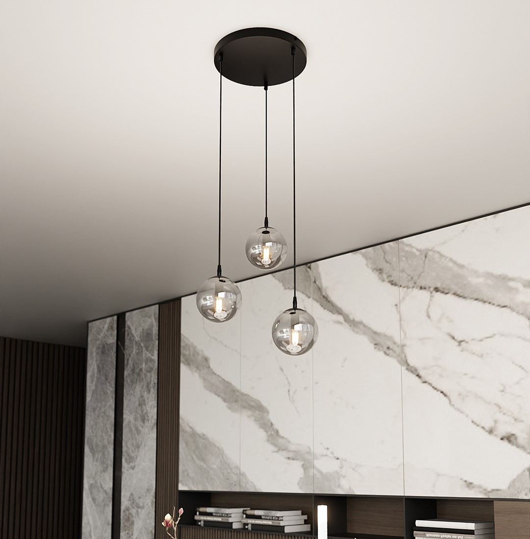 Cosmo Premium Ø40 Rookkleurig hanglamp Van Emibig Lighting - De minimalistische stijl past bij de laatste trends, maar behoudt toch een tijdloze elegantie.