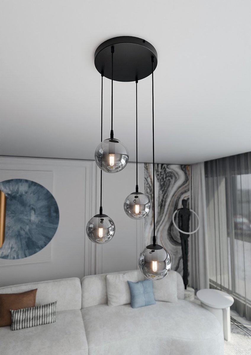 Cosmo Premium Ø40 Rookkleurig hanglamp Van Emibig Lighting - De minimalistische stijl past bij de laatste trends, maar behoudt toch een tijdloze elegantie.