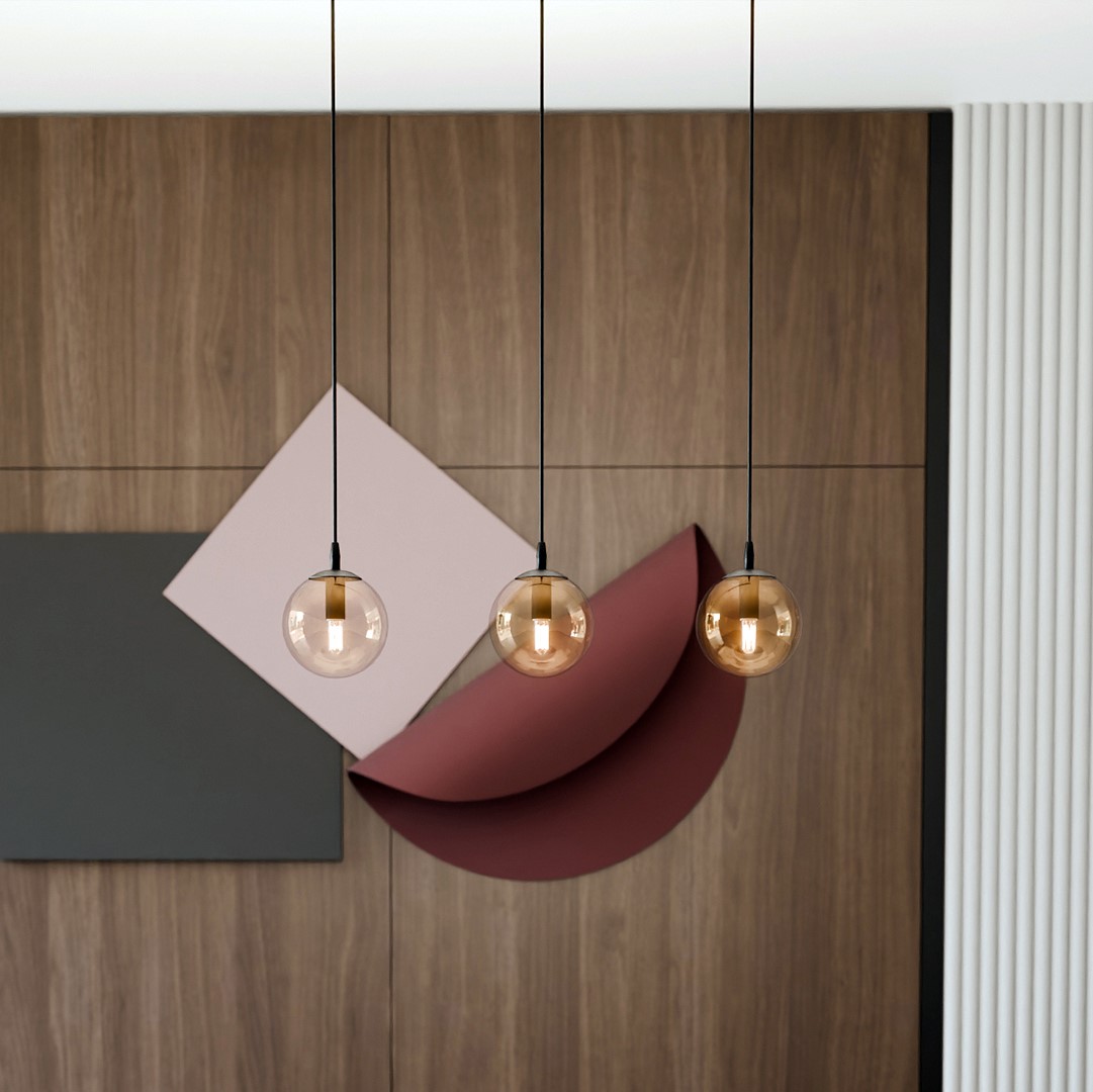 Cosmo 70cm Amber hanglamp Van Emibig Lighting - De minimalistische stijl past bij de laatste trends, maar behoudt toch een tijdloze elegantie.