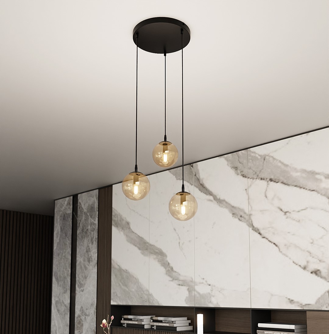 Cosmo Premium Ø40 Amber hanglamp Van Emibig Lighting - De minimalistische stijl past bij de laatste trends, maar behoudt toch een tijdloze elegantie.
