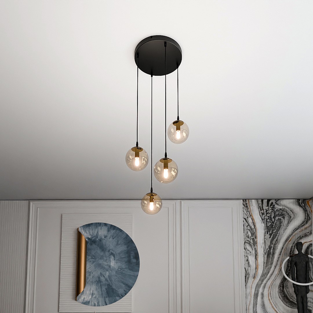 Cosmo Premium Ø40 Amber hanglamp Van Emibig Lighting - De minimalistische stijl past bij de laatste trends, maar behoudt toch een tijdloze elegantie.