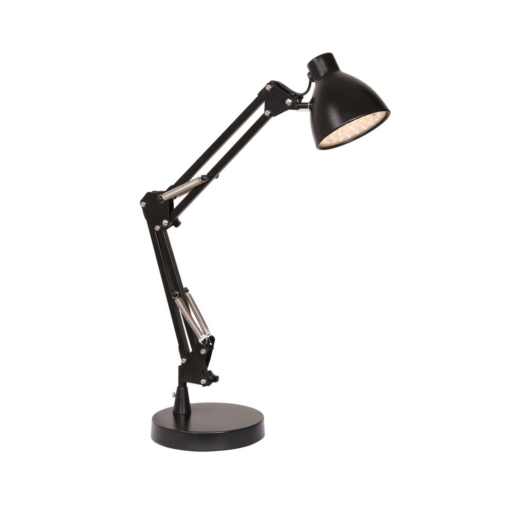 Bronx 40cm Zwart bureaulamp Van Halo Design - Dankzij de beweegbare scharnieren kunt u de lichtinval precies naar wens instellen en aanpassen.