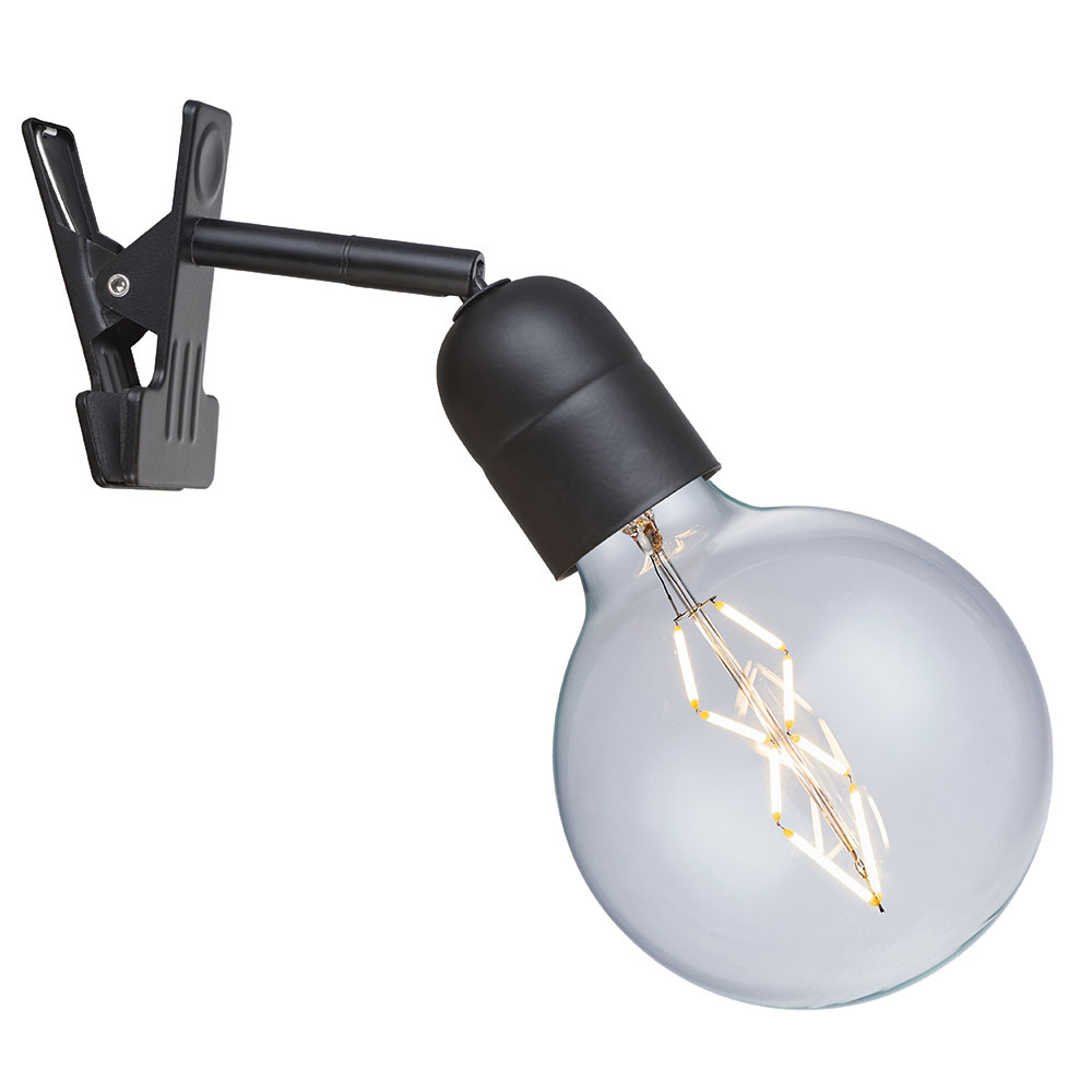 Elegance Zwart klemlamp Van Halo Design - Elegance is een eenvoudige en stijlvolle klemlamp van zwart metaal.