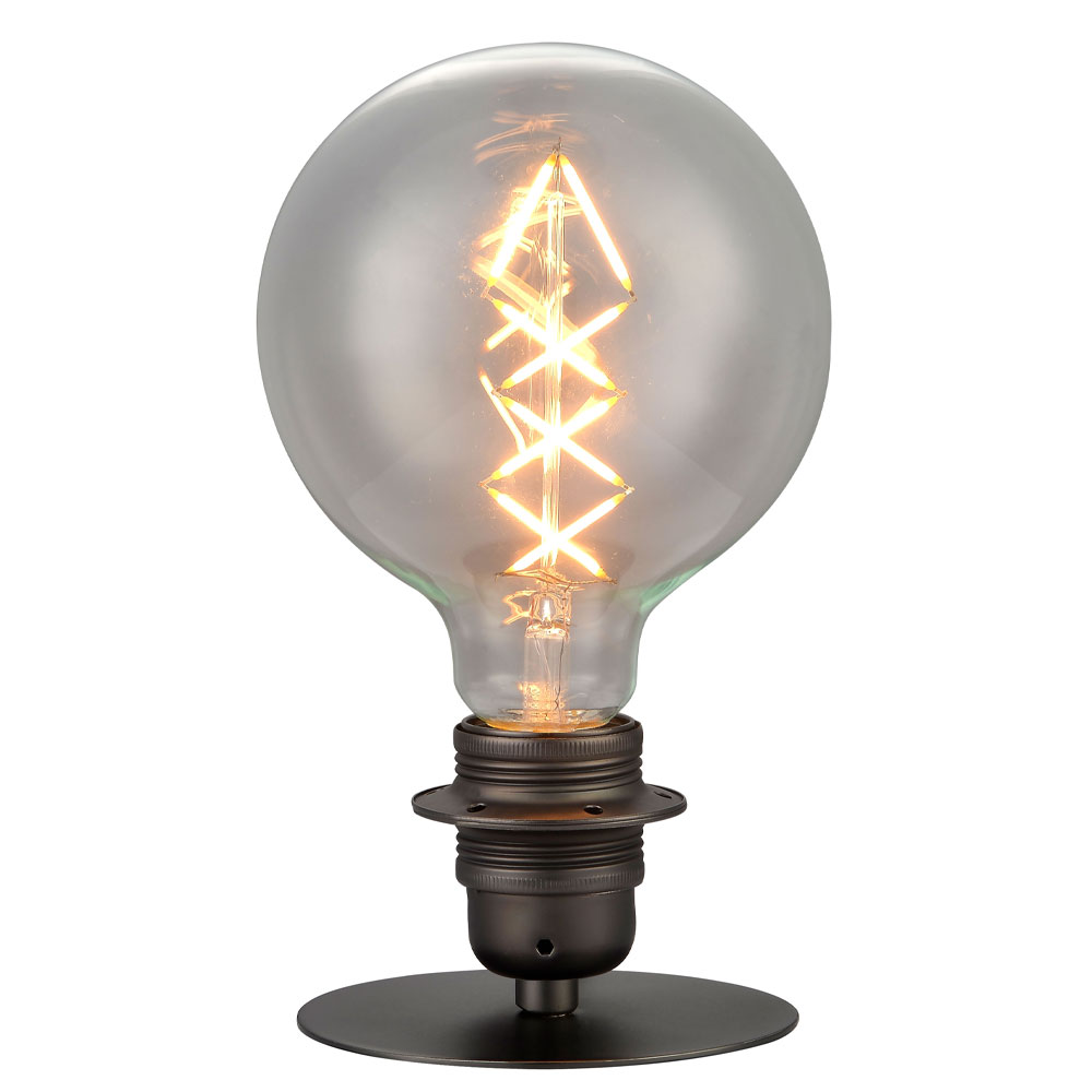 Combi 7cm Donker zilver tafellamp Van Halo Design - Combi heeft een industrieel design met klassieke vormen en een metalen oppervlak.