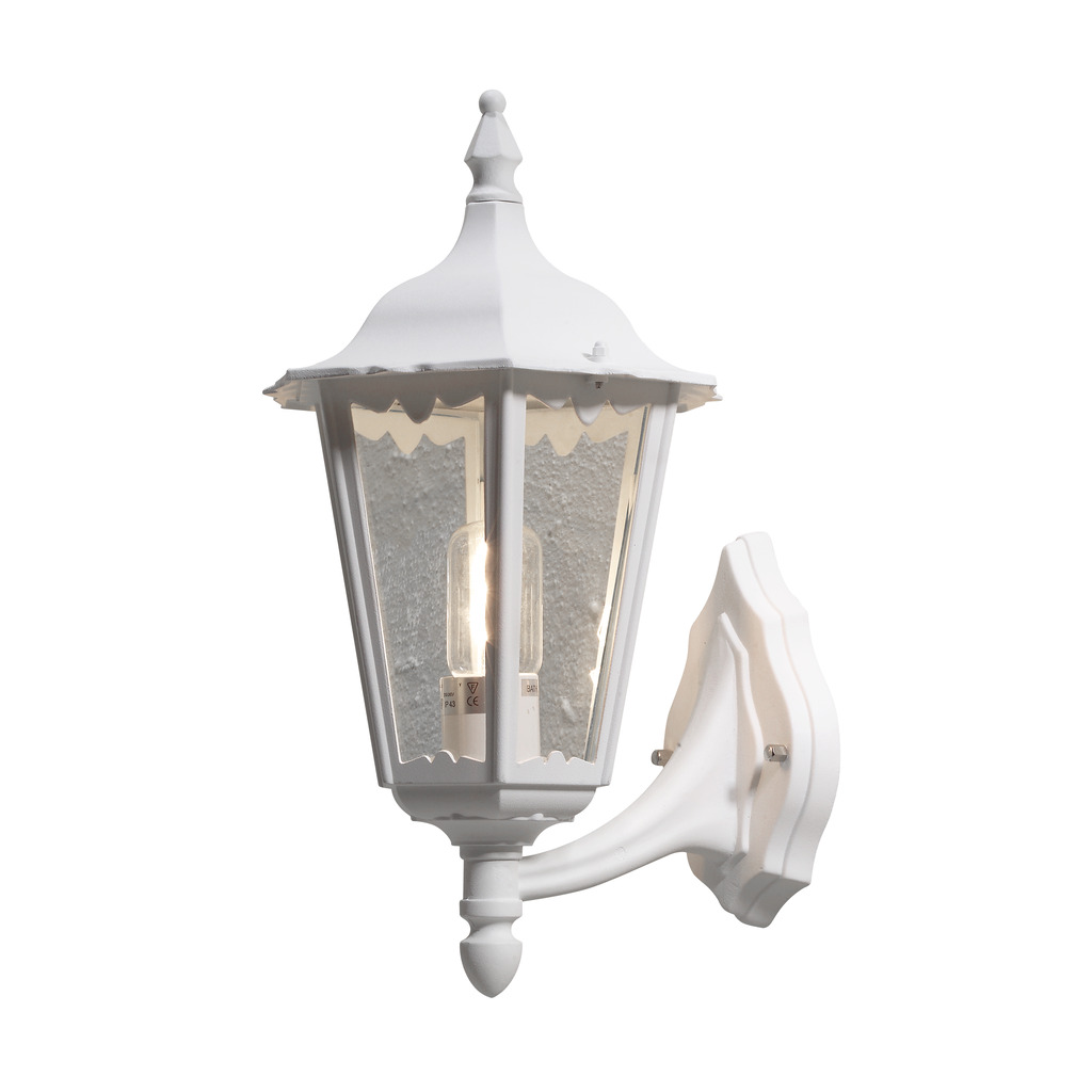 Firenze Wit buitenlamp Van Konstsmide - Het elegante design en het warme licht van de lamp creëren een uitnodigende sfeer die perfect is voor entrees en terrassen.