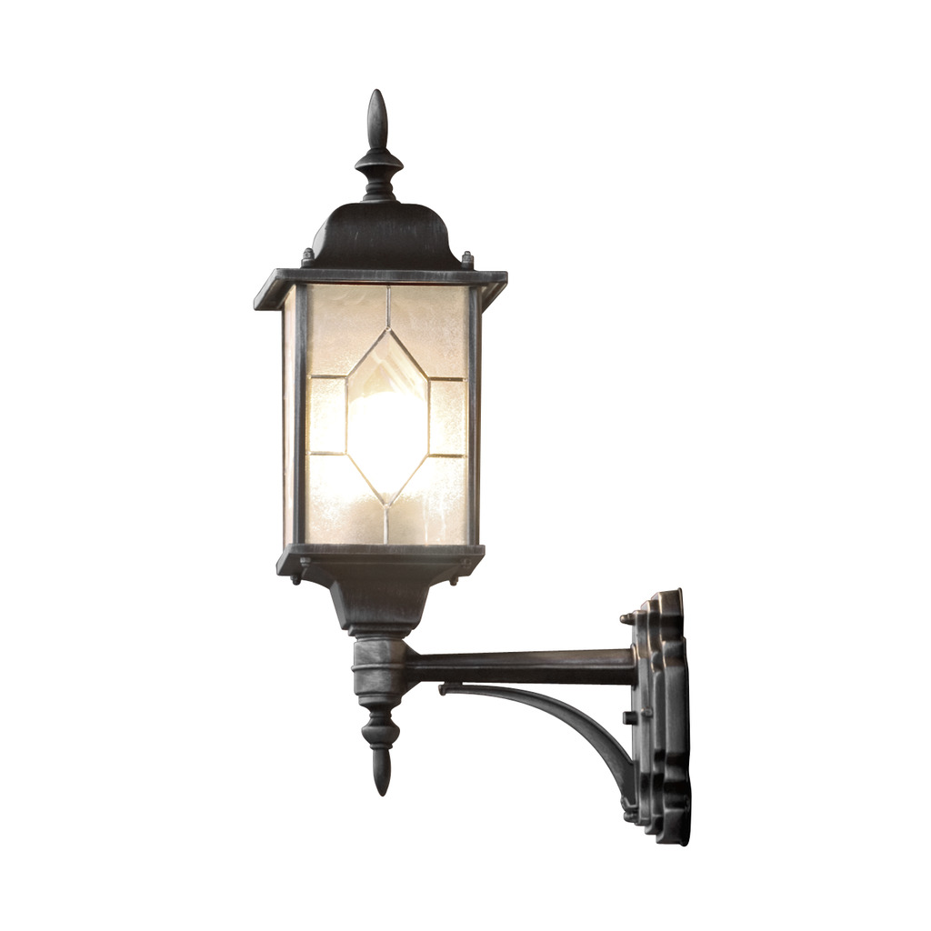 Milano Zwart buitenlamp Van Konstsmide - Verfraai uw gevel met deze elegante en klassieke wandlamp, ideaal voor het creëren van een gastvrije en verfijnde sfeer.