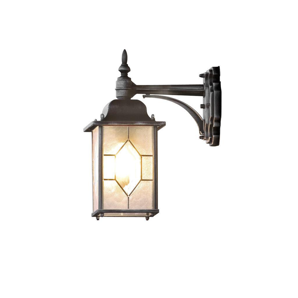 Milano Zwart buitenlamp Van Konstsmide - Verfraai uw gevel met deze elegante en klassieke wandlamp, ideaal voor het creëren van een gastvrije en verfijnde sfeer.