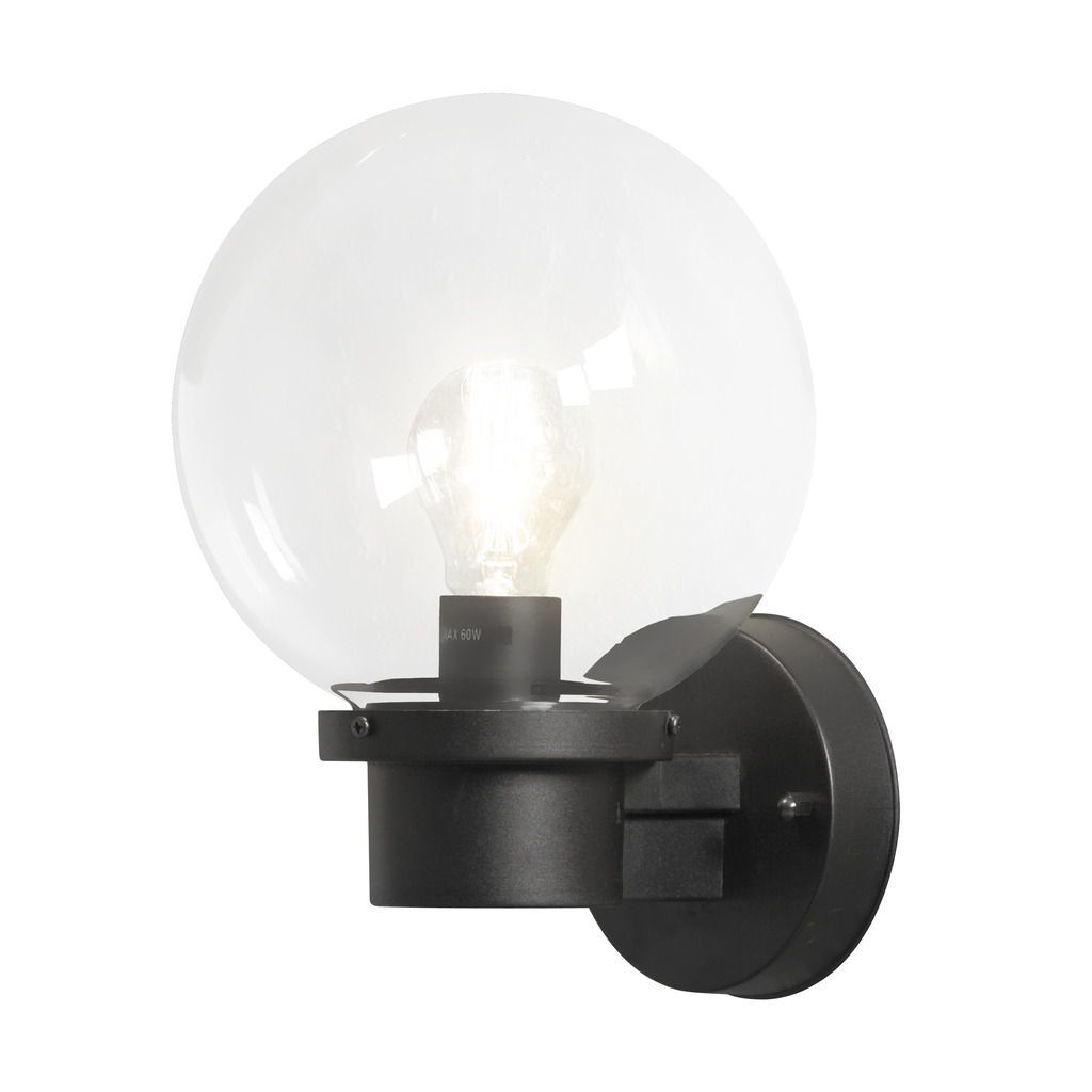 Nemi Zwart buitenlamp Van Konstsmide - De lamp verspreidt een gelijkmatig en aangenaam licht en is daarom ideaal voor entrees, terrassen en looppaden.