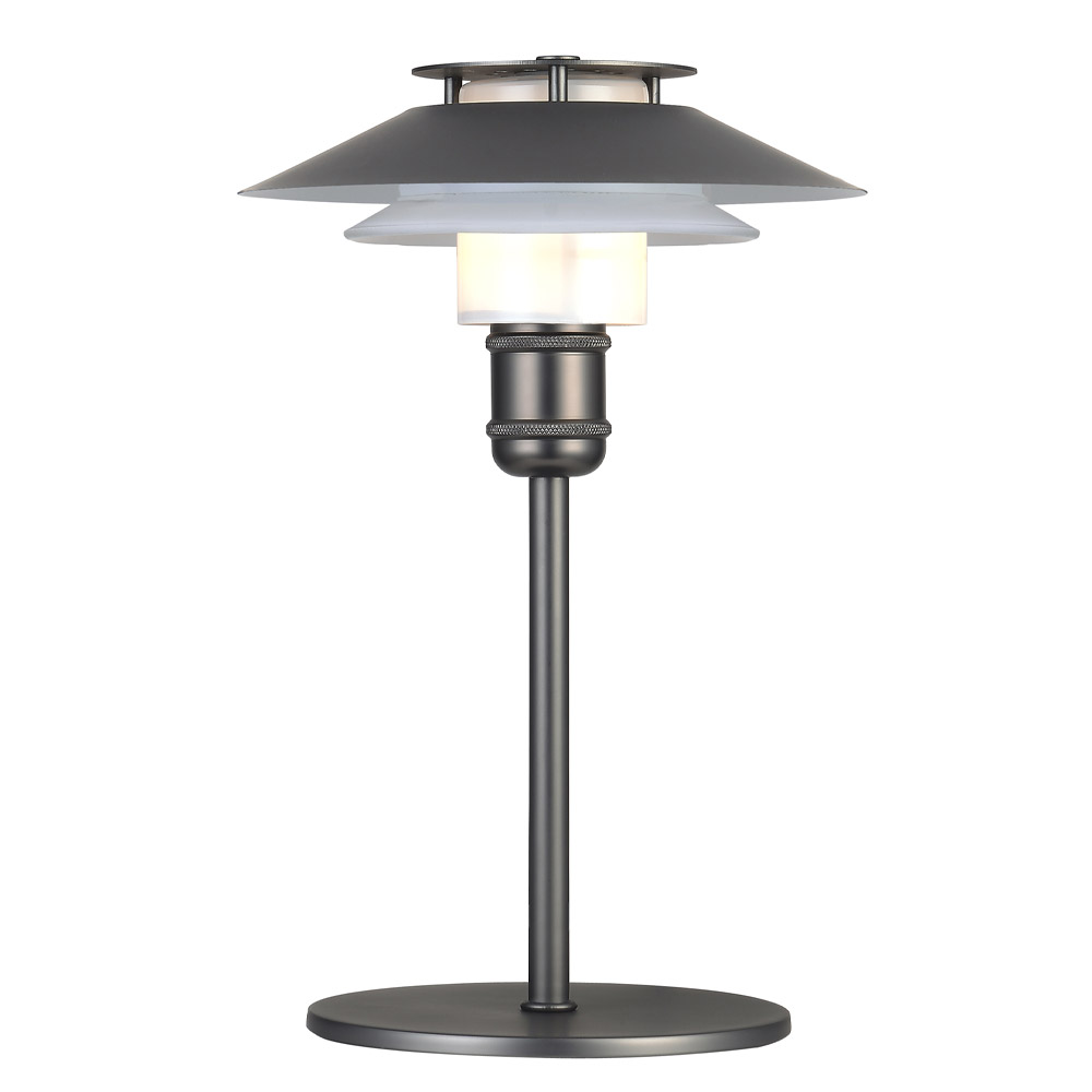 1123 28cm Zwart tafellamp Van Halo Design - De 1123 lamp is een moderne tafellamp met een industrieel design.