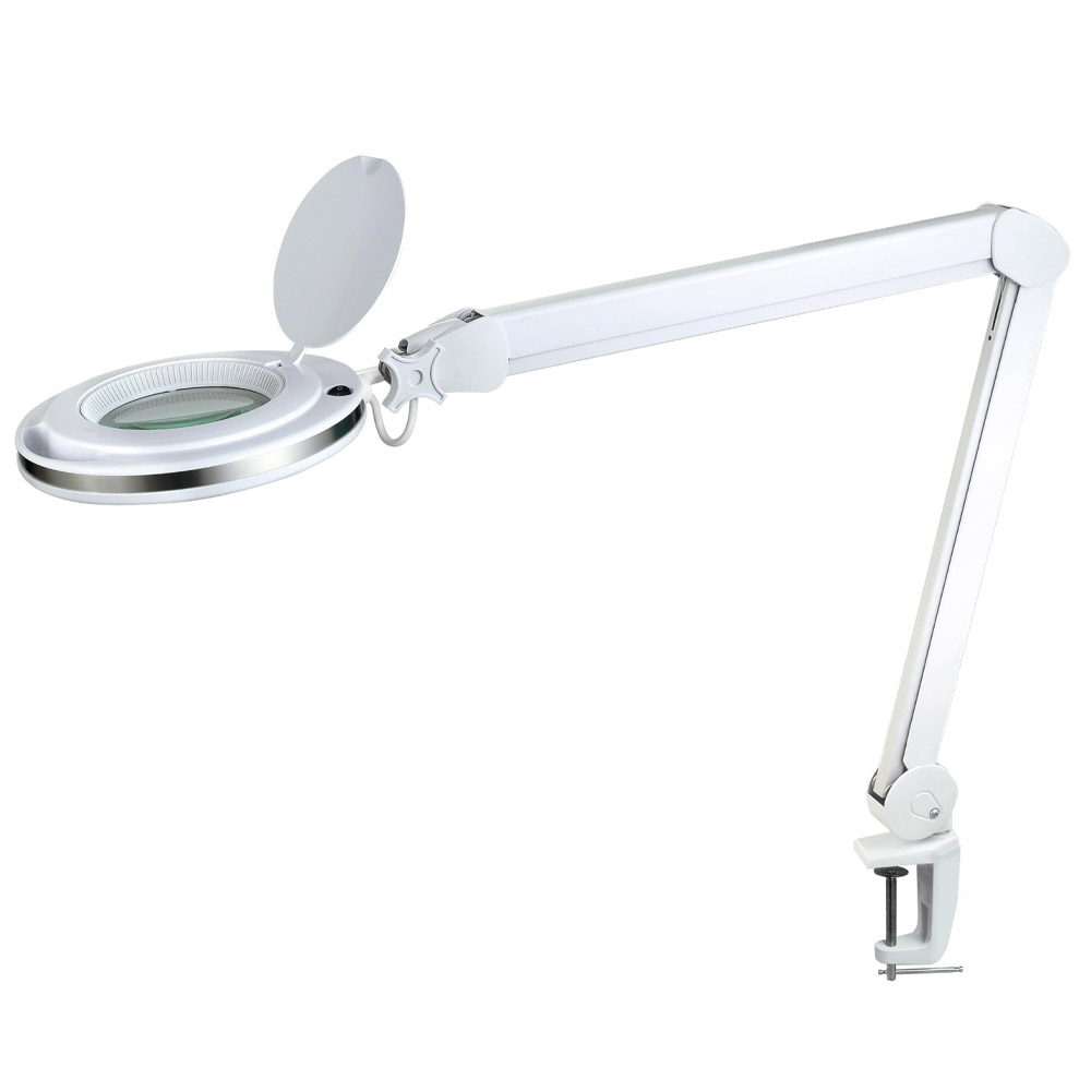 Magni 76cm Wit bureaulamp Van Halo Design - Magni is een praktische bureaulamp die u met de klem eenvoudig aan de rand van de tafel bevestigt.