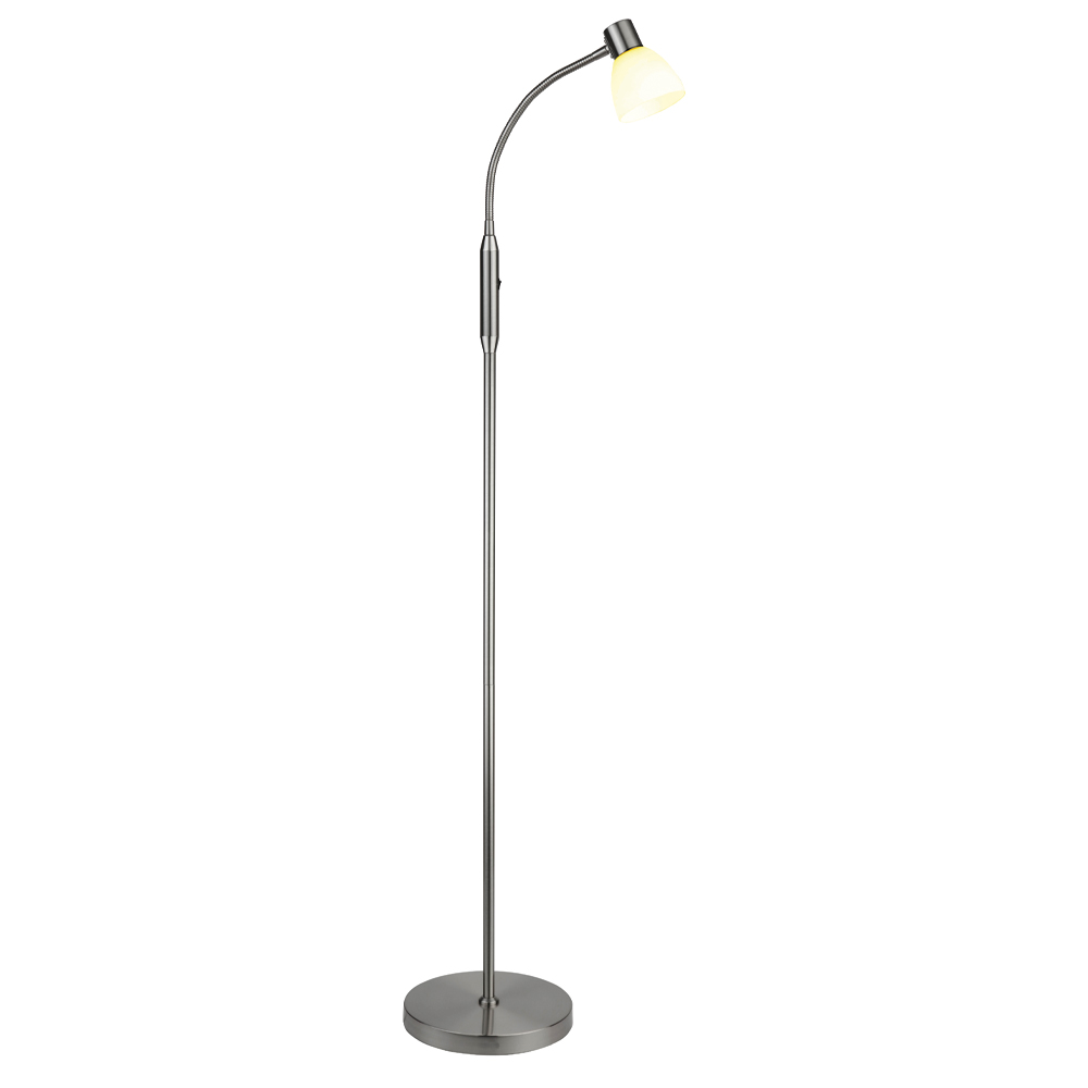 Hudson 1 Staal vloerlamp Van Halo Design - Hudson is een stijlvolle en functionele staande lamp met een flexibele arm, waardoor u het licht eenvoudig kunt richten waar u het nodig hebt.