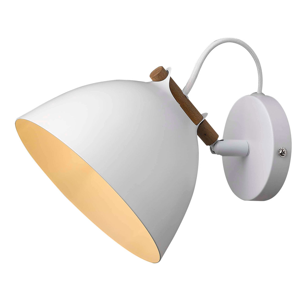  Århus Ø18 Wit wandlamp Van Halo Design - Geef uw interieur een boost met de &Aring;rhus wandlamp &ndash; een perfecte mix van moderne elegantie en functionaliteit.
