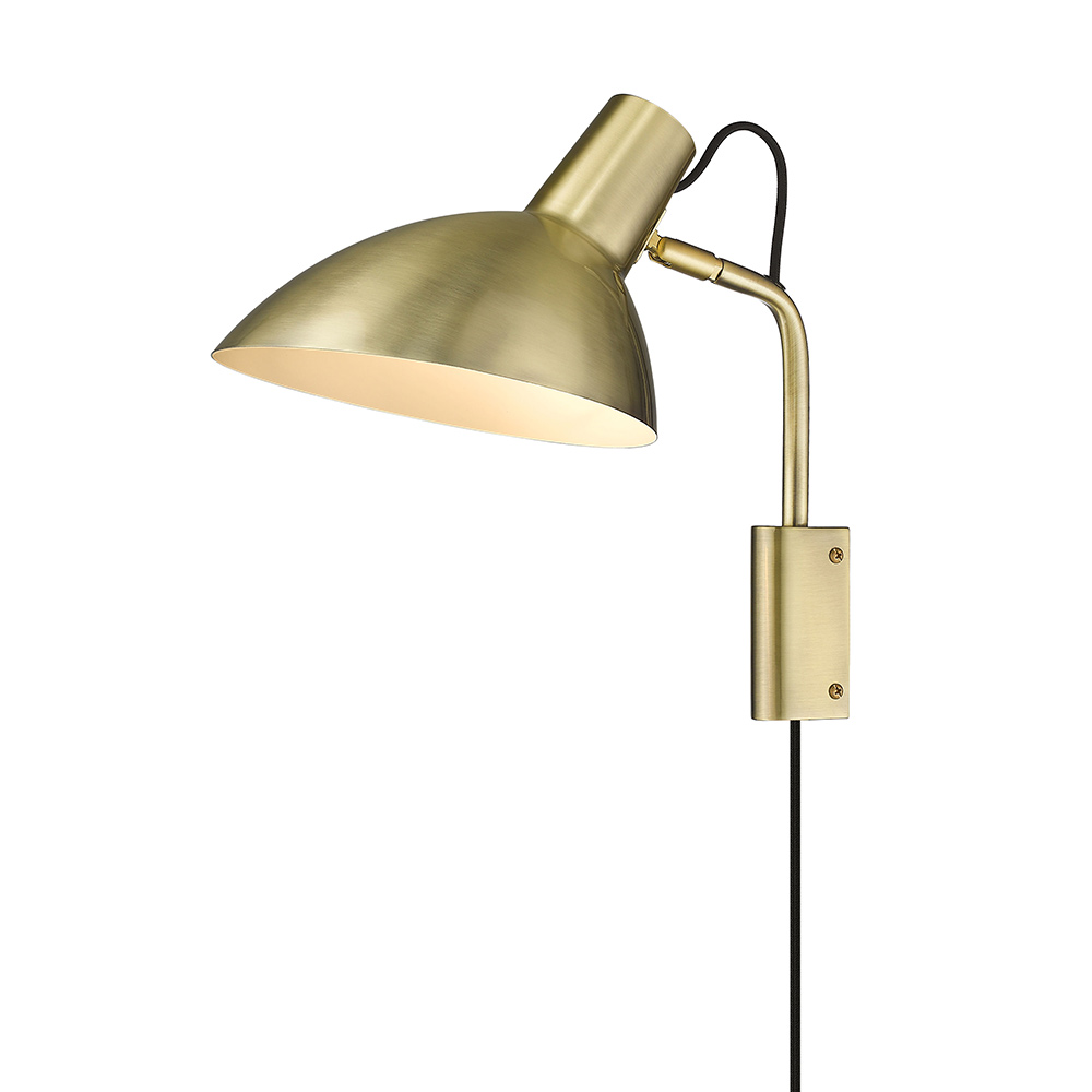 Metropole Ø24 Antiek messing wandlamp Van Halo Design - De Metropole-serie is een complete en functionele lampenfamilie met een kenmerkende, industri&euml;le stijl.