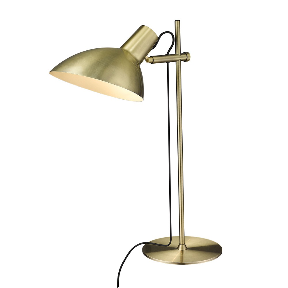 Metropole 63cm Antiek messing bureaulamp Van Halo Design - De Metropole-serie is een complete en functionele lampenfamilie met een kenmerkende, industri&euml;le stijl.