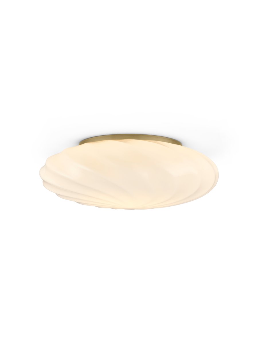 Twist Ø35 Antiek messing plafondlamp Van Halo Design - Geef je huis een boost met Twist &ndash; De stijlvolle plafond-/wandlamp die moderne elegantie combineert met een uniek, gedraaid design.